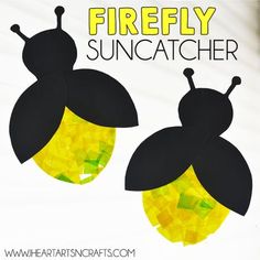 the paper plate firefly suncather craft is made with construction paper and glue