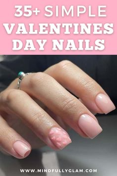 simple valentines day nails