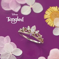 $3799 Disney Tangled / Tiara of Promise / RPE-6120 | VENUS TEARS Rapunzel Tiara Ring, Rapunzel Wedding Rings, Tangled Rings Rapunzel, Tangled Rapunzel Ring, Rapunzel Promise Ring, Disney Promise Rings, Tangled Promise Ring, Disney Rings Engagement, Tangled Wedding Ring