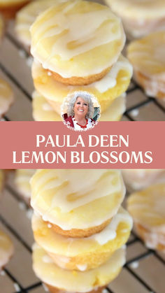 Paula Deen Lemon Blossoms Recipes Using Lemon Pudding, Paula Deen Lemon Blossoms, Lemon Blossoms Paula Deen, Lemon Brownies With Lemon Glaze, Lemon Dessert Ideas, Lemon Blossoms Recipe, Ponderosa Lemon Recipes, Mini Lemon Desserts, Fresh Lemon Desserts