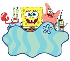 an image of spongebob and friends in the water