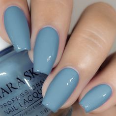 This mellow blue is as tranquil as a baby’s sigh and twice as cute. Let it wrap you up and cradle you in soothing tones. Product Type: CREAM Kiara Sky Nail Lacquer is an advanced formula free of Formaldehyde, Toluene, and DBP. Our highly pigmented nail lacquer provides glassy, full coverage, long-wearing shine for natural nails. *Colors are also available in Gel Polish and Dip Powder* Size: 15 ml Made in the USA Makeup Scrapbook, Easy Nail Art Designs, Cute Nail Colors, Kiara Sky, Baby Blue Nails, Sky Nails, Cute Gel Nails, Blue Nail