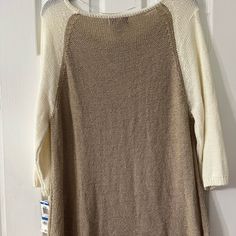 Style & Co X-Large Women’s Beige/ Tan Long Sleeve Knit New Sweater $55 , Machine Wash, 57% Cotton,43% Nylon, Made In China, Sleeve 23”, Length 34”, Armpit 50”, Ne Sweaters Style, New Sweater, Red Stain, Long Sleeve Knit Sweaters, Sweater Fashion, Long Sleeve Knit, Women's Style, Sweater Outfits, Made In China