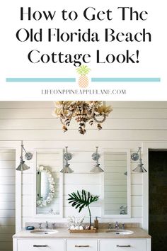 an old florida beach cottage looks great in this bathroom