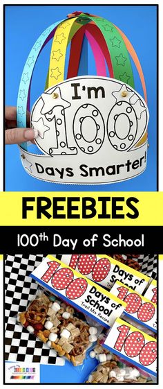 an easter egg with the words i'm 100 days smarter freebies on it