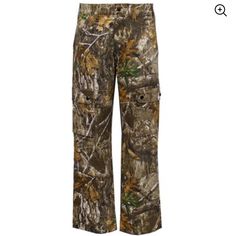 the men's camo pants are made from realtreen and have an insulated