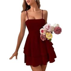 *S (Us 4/6):Length:24.80”---Bust:34.64”---Waist Size:25.98" M (Us 8/10) :Length:25.19“---Bust:36.22”---Waist Size:27.55" L (Us 12/14) :Length:25.78“---Bust:38.58”---Waist Size:29.92” Xl (Us 16) :Length:26.37“---Bust:38.58”---Waist Size:32.28” *Halter Bow Dress/Halter Backless Bow Dress/Halter Bow Neck Dress/Bow Tie Halter Dress/Cute Dressbackless Dresses For Women Unique Style, Create Stunning Curves, Suit For Casual Wear Or Dress Up. A Good Amount Of Stretch, Breathable, Skin-Touch, Makes You Feeling Well. * This Bow Dress For Women Perfect For Daily Life,Vacation,Beach,Party,Work,Cocktail Or Other Activities.Breathable Fabric, Fashionable Floral Pattern And Fitted Burgundy Solid Color Dress, Red Solid Color Mini Dress For Date Night, Fitted Burgundy Mini Dress For Summer, Burgundy Mini Dress For Summer Cocktail, Burgundy Mini Dress For Summer Night Out, Burgundy Fitted Summer Dress, Chic Burgundy Mini Dress For Summer, Burgundy Summer Dress For Night Out, Burgundy Dresses For Summer Night Out