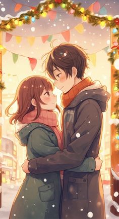 romance in december 2024 Eco Friendly Necklace, Adorable Anime, Magic Love, Animal Totem, Anime Store, Winter Magic, Anime Couple