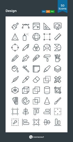 the line icon set includes different shapes and sizes