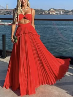 Chiffon Prom Dress Spaghetti Strap Floor Length Sleeveless Formal Even Simple Party Dress, Spaghetti Strap Prom Dress, Simple Prom Dress, Red Prom, Popular Dresses, Prom Dresses Online, Dresses Ideas, Dresses Elegant