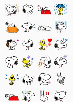 the peanuts stickers are all different colors