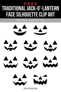 the free halloween face silhouette clip art is an easy and fun project for kids to make