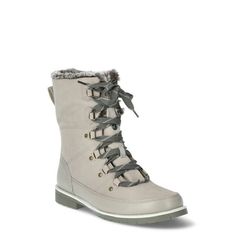 Gear up for winter in style with these Ozark Trail Women's Winter Boot.s These boots are your ticket to staying cozy and chic all season long. Featuring a trendy lace-up and luxurious faux fur lining, they'll keep you warm and toasty on the coldest days. With their fold-over design, you can easily switch up your look whenever the mood strikes. Size: 10.  Color: Off-White.  Gender: female.  Age Group: adult. Women's Winter Boots, Womens Waterproof Boots, Ozark Trail, Snow Boots Women, Trail Shoes, Winter Snow Boots, Winter Boots Women, Waterproof Boots, Short Boots