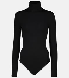 Colorado cotton-blend turtleneck bodysuit in black - Wolford | Mytheresa Black Turtleneck Bodysuit, Cosplay Bakugou, Misty Night, Night Costume, Off The Shoulder Bodysuit, Black Turtle Neck, Notes App, Sonic Oc, Wardrobe Upgrade