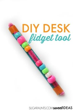 the diy desk pidge tool is made out of plastic beads