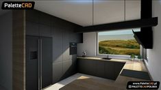 an image of a modern kitchen setting with the window open to let in natural light