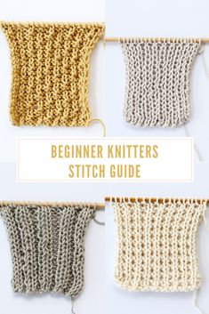 the beginner knits stitch guide