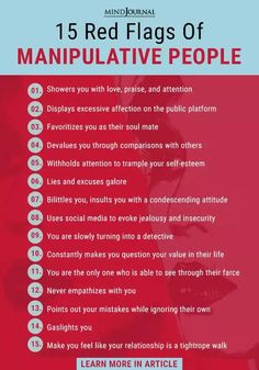 the red flags of manipulative people are shown in this info sheet, which includes