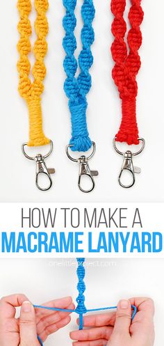 how to make a macrame lanyard with this simple step - by - step instructions