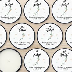 A sweet bundle of joy is almost here and it's time to plan a baby shower. Mini personalized candle favors are the perfect gift for your guests. Choose from a variety of beautiful watercolor designs to make your candle favors match and coordinate with any shower décor. The candles are lavender scented, and hand poured into our edgeless and modern vessel. Our sleek and modern vessel is available in white or black making them the perfect match with all our beautiful designs. Personalized candles ma Lavender Candles, Hot Chocolate Cocktail, Unique Baby Shower Favors, Edible Favors, Vintage Baby Shower, Personalized Candle, Watercolor Designs, Edible Gifts, Candle Favors