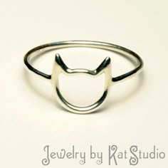 Anillo!! Ring Cat, Handmade Jewelry Ring, Cat Products, Head Ring, Cat Fashion, Meow Meow