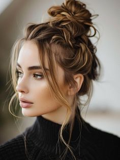 Elegant and Versatile Braided Bun Hairstyles Bridesmaid Hair High Bun, High Bun Braid, Fishtail Bun, Side Braid With Bun, High Bun Hair, Stylish Short Haircuts, Blonde Box Braids, French Braid Hairstyles, Braided Bun Hairstyles