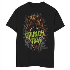 a black t - shirt with the words crunch time printed on it