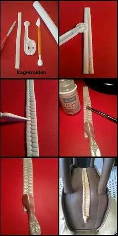 there are many different pictures of toothbrushes being made