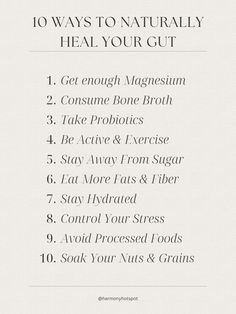 10 simple and effective practices to implement into your gut healing journey. Healing your gut is a complicated process, one that normally requires many different layers of rebuilding and soothing. It is important to address the root cause of your gut issues, or else you will get caught in an endless loop of trying to just “feel” better. While I can't prescribe the perfect gut healing outline for everyone, I can offer guidance based on research and experience. Implementing these practices into my day-to-day life has significantly improved my gut issues and in turn, improved my overall life. The gut-brain axis is a real thing! Heal your gut & see how your life changes. How To Heal Your Body Naturally, How To Heal My Gut Naturally, Ways To Heal Your Gut, How To Clean Gut, How To Heal The Gut, Healing My Gut Health, How To Clean Your Gut Naturally, How To Heal My Gut, Herbs For Gut Healing