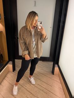 Corduroy Jacket Outfit Plus Size, What To Wear With Corduroy Jacket, Everyday Outfits Plus Size Winter, Shaynaslife Outfits, Midsize Fashion 30s, Casual Midsize Outfits Winter, Midsize Winter Outfits 2022, Winter Outfits Midsize Women, Corduroy Shirt Outfit Women