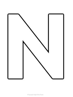 the letter n is made up of black and white lines, which are not parallel to each other