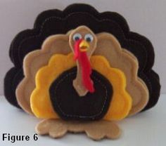 a cookie turkey with a name tag on it