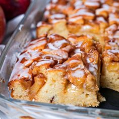 a close up of a cake in a pan