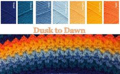 an image of a crochet dishcloth with the words dusk to dawn on it