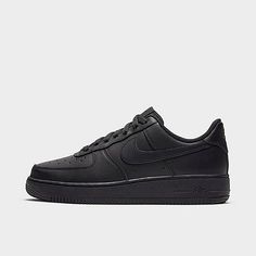 Introducing the Nike Women's Air Force 1 Low Casual Shoes in Black/Black, Size 8.0. Crafted from premium leather, these stylish sneakers are a must-have addition to any wardrobe. Elevate your casual look with the iconic design and superior comfort of the Nike Air Force 1 Low. Women's Casual Shoes, Nike Air Force 1 Low, Newest Jordans, Air Force 1 Low, Stylish Sneakers, Finish Line, Stylish Shoes, Nike Air Force 1, Casual Shoes Women