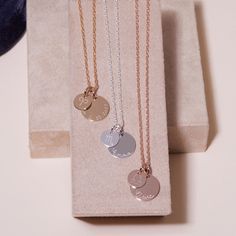 A piece of the universe designed especially for you. Create your own destiny with our Presonalized Zodiac Necklace by engraving a chosen zodiac sign and meaningful name onto two smooth discs.18K Champagne Gold Plated, 925 Sterling Silver or 18K Rose Gold PlatedMini flat Disc: 1 x 1 cmSmall flat Disc: 1,5 x 1,5 cmSecure clasp fasteningCharms are removable from this chain and can be worn on all Merci Maman chain lengthsHand-engraved in our Paris workshopSent with love in a complimentary gift boxAn Meaningful Names, Zodiac Necklaces, Champagne Gold, Hand Engraving, 18k Rose Gold, Chain Styles, Constellations, Rose Gold Plates, Zodiac Signs