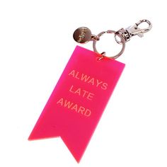 Always Late Award Keychain - this should totally go to me hahah Always Late, Trending Bracelets, Jewelry Personalized, Car Ideas, Note Book, Monogram Necklace, Fabulous Jewelry, Dangling Earrings, Jewelry Designer