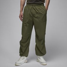 Lightweight and ready for whatever, these woven nylon pants have a water-repellent finish to help you stay dry when rain rolls in. Plus, elastic drawcords at the hem give you styling power. How will you wear 'em? Green Bottoms With Functional Drawstring For Outdoor, Green Outdoor Bottoms With Functional Drawstring, Relaxed Fit Outdoor Pants With Functional Drawstring, Nylon Parachute Pants With Drawstring For Hiking, Nylon Cargo Pants With Functional Drawstring For Hiking, Nylon Parachute Pants With Functional Drawstring For Outdoor, Sporty Outdoor Pants With Functional Drawstring, Functional Parachute Pants With Elastic Waistband For Hiking, Outdoor Parachute Pants With Functional Drawstring