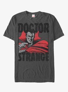 a t - shirt that says doctor strange on the front, with an image of a man