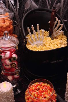 a table topped with lots of candy and candies