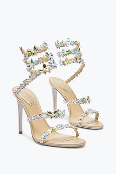 Expensive Heels, Aesthetic Heels, Fancy Heels, Luxury Heels, Classy Shoes, Nude Sandals, Rene Caovilla, Fancy Shoes, Classic Heels