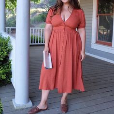 Worn Once For Photos, But The Zipper Got Caught And Busted The Seem. Super Easy Fix, See Photo Plus Size Dresses Fall, Plus Size Sundress Outfit, Pretty Plus Size Women, Plus Size Cottagecore, Plus Size Sundress, Sundress Outfit, Healing Symbols, Midsize Fashion, Nature Dress