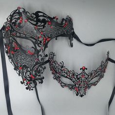 Masks For Halloween, Masquerade Wedding, Mascaras Halloween, Red Mask, Mardi Gras Costumes