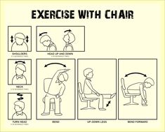 an instruction poster explaining how to use the chair for back and neck pain, with instructions on