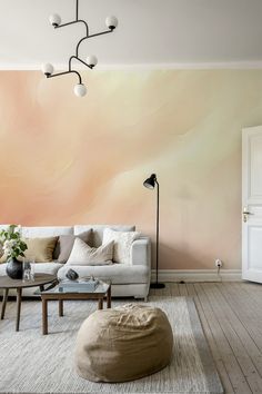 Image of pastel peach colored wallpaper Pastel Peach Wallpaper, Essence Wallpaper, Pastel Peach Color, Sunset Room, Western Office, Pastel Home, Bedroom Mural, Peach Wallpaper, Pastel Sunset