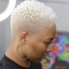 Low Cut Hairstyles, Short Bleached Hair, Short Platinum Blonde Hair, Natural Haircuts, Natural Hair Haircuts, Blonde Natural Hair, Short Fade Haircut, Short Natural Haircuts, Short Hair Designs