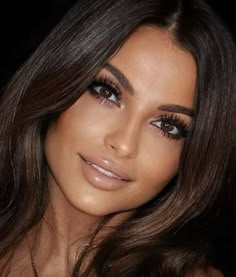 Brunette Eyebrows, Dark Makeup Looks, Best Natural Makeup, Brunette Makeup, Formal Makeup, Brown Hair Brown Eyes, Makijaż Smokey Eye, Dark Makeup, Glamour Makeup