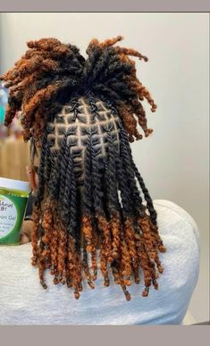 2 Strand Retwist Style, Female Locs Black Women Styles, Tips Of Locs Dyed, Half Up Half Down 2 Strand Twist Locs, Retwist Locs Style Half Up Half Down, Natural Locs With Color, Dread Colors Black Women, Locs Hairstyles For Women Half Up Half Down