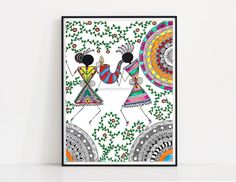 an art print with two women dancing