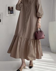 Product id: 1771110 Stylish Maxi Dress, Sleeve Ruffles, Mode Abaya, Summer Sundress, Fishtail Dress, Light Dress, Shirt Dress Casual, Fashion Weeks, Linnet